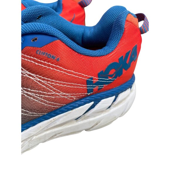 Hoka Clifton 6 Mens Blue Orange Mens Running Sneakers Size 9.5 SKU 9460 - Picture 16 of 16